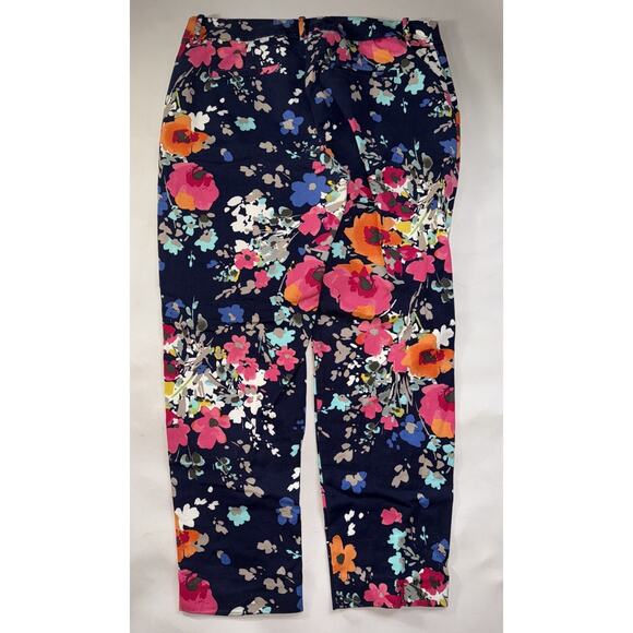 Merona Floral Stretch Ankle Dress Pants - Size 8 - Picture 8 of 8